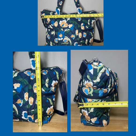 Vera Bradley Large Multi-Strap Tote in Performance Twill Immersed Blooms NWT - Picture 4 of 13